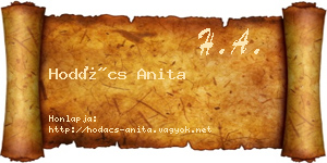 Hodács Anita névjegykártya